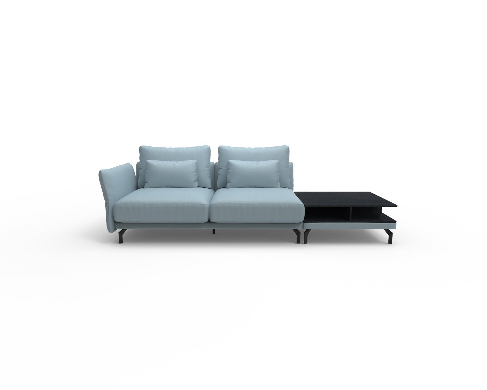Seagull 2 Seater Sofa with Shelf Table (Right)
